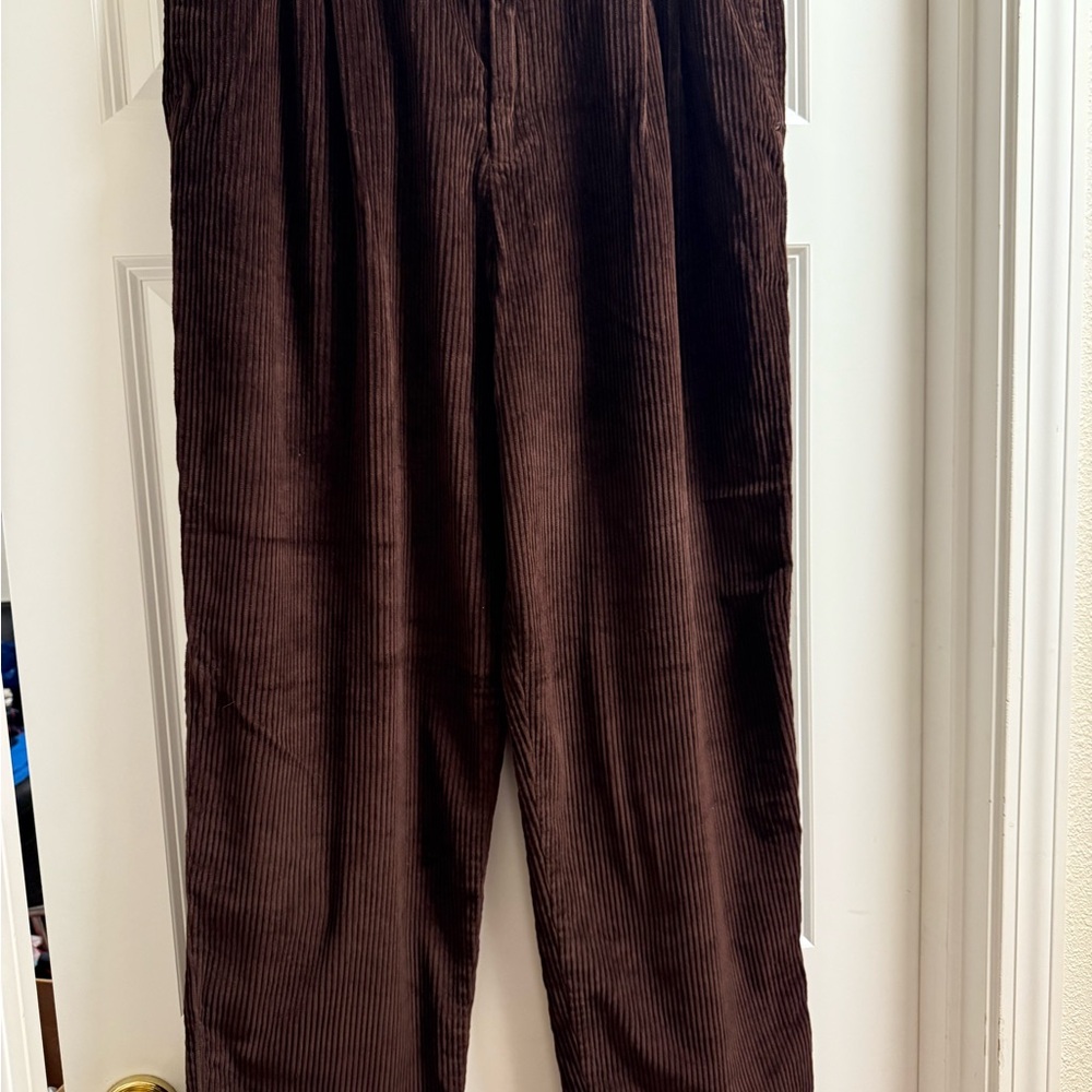 Women Brown Corduroy Pants